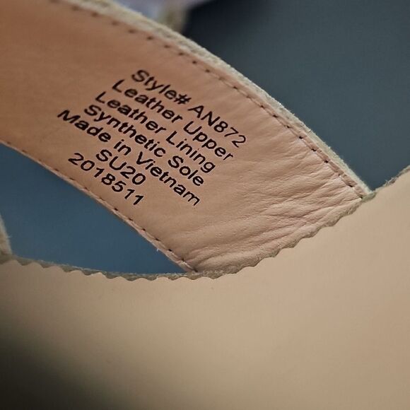 J. CREW Jute Metallic Leather Wedge Sandals - Size 11 - Picture 8 of 8